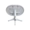 International Concepts Round 36 in Rd Top Pedestal Table, 12 in Leaf, 34.9 inH, Adjustable Height, White, 36 W, 48 L, Wood K08-36RXT-27B-6B - alternate 4
